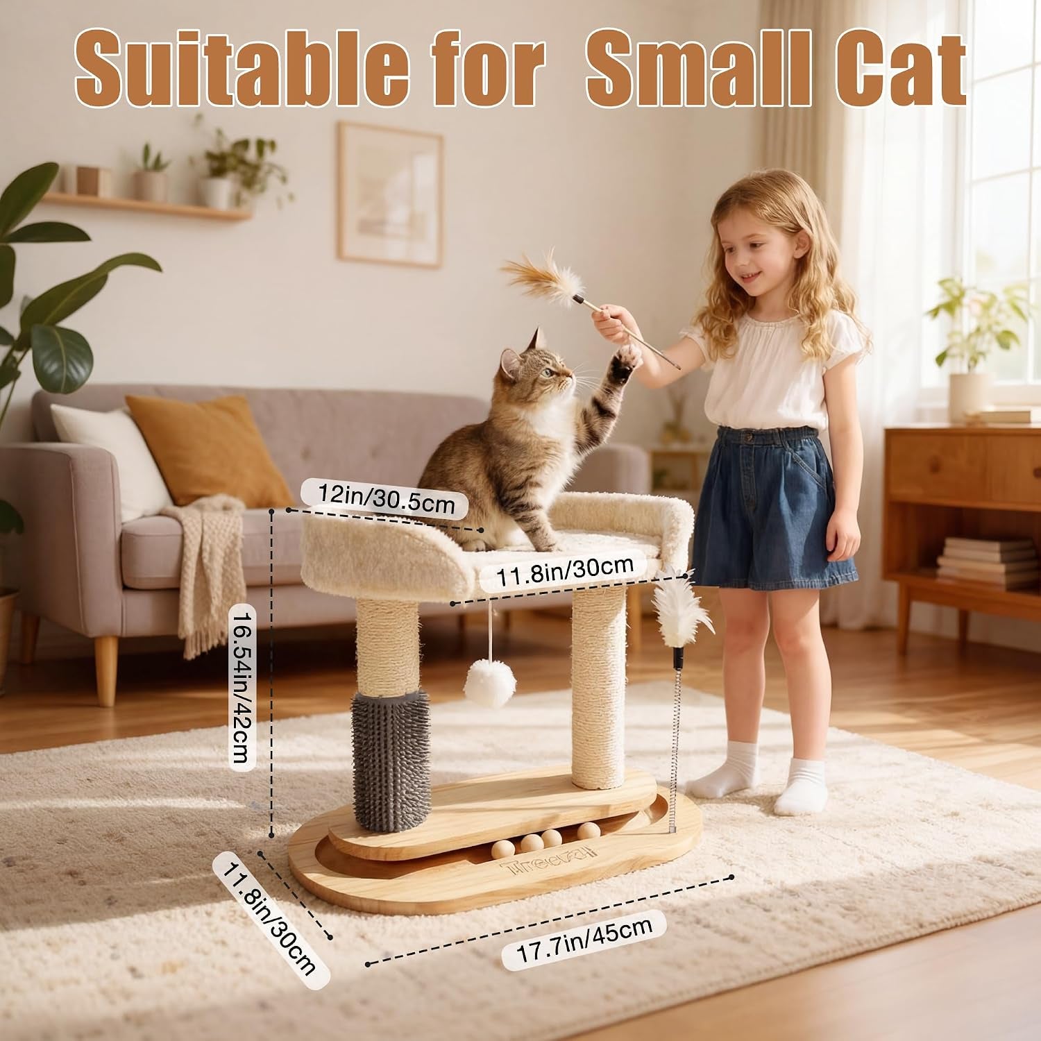 small-wooden-cat-tree-for-kittens-and-small-cats-6-in-1-cat-tower-for-indoor-cats-with-bed-sisal-scratching-post-self-grooming-brush-ball-track-plush-ball-and-feather-toy-16-5-h