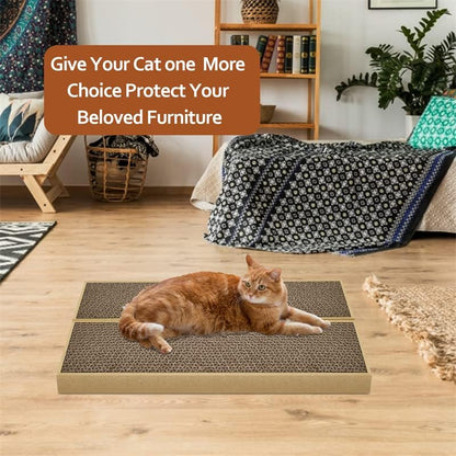Happyfreesx Splicing Cat Scratch Pad: Cat Scratchers for Indoor Cats and Kitten, 2 Pack Cat Scratching Pad, Cat Scratcher Cardboard, Scratching Pad, Premium Scratch from Cats, Double-Sided Design7