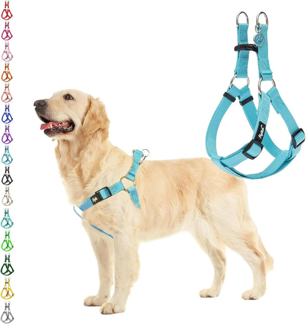 PUPTECK No Pull Dog Harness Soft Adjustable Basic Nylon Step in Puppy Vest Outdoor Walking with ID Tag63