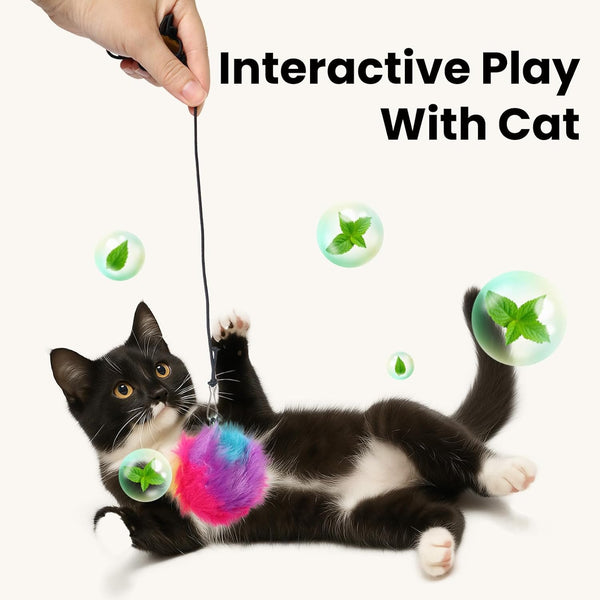 Interactive Cat Toys for Indoor Cats, Self-Play Hanging Door Toy for Kitten, Adjustable Height Exercise Bell Ball to Keep Kittens Active6