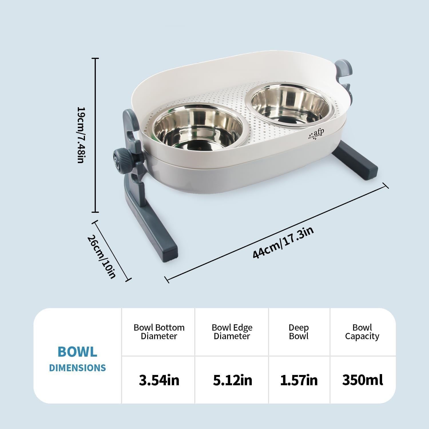 all-for-paws-height-adjustable-cat-elevated-bowls-stainless-steel-dog-food-water-bowls-height-adjustable-cat-feeder-mess-proof-pet-feeding-bowls-for-small-to-large-size-cats