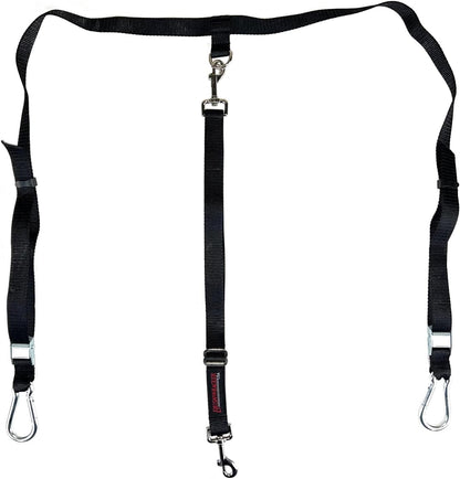 Bushwhacker Truck Bed Dog Cross Tether for SUV and UTV – Heavy-Duty Pet Leash Harness with Vehicle Restraint Barrier and Lead for Safe Tie down during Travel1