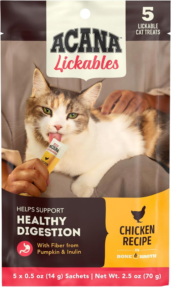 ACANA Lickables Cat Treats Variety Pack .5Oz. Tubes (8 Ct., 2 of Each) | High Protein, Skin & Coat, Immune Support14