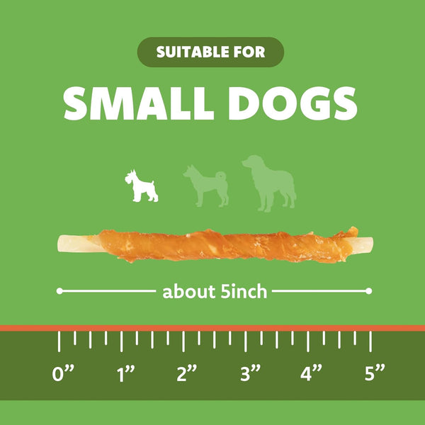 MON2SUN Dog Treats, 4.5-4.7 Inch Chicken Wrapped Codfish Sticks, 14.11 Oz | 40 Count Pack, Soft Chewy Texture, Low-Fat Recipe, Rawhide-Free Daily Treats, Suitable for Small Dogs2