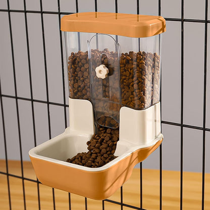 Hanging Automatic Food Dispenser, 27Oz Large Capacity Hanging Pet Cage Feeder for Rabbit Bird Chinchilla Hedgehog Guinea Pig Ferret Kitty Puppy (Gray)8