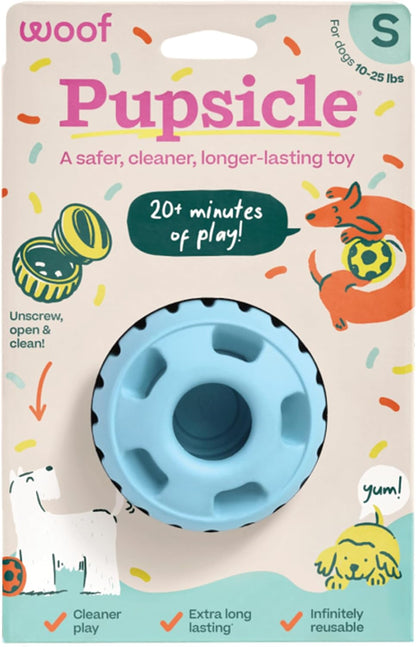 WOOF Pupsicle Interactive Dog Ball Toy for Dogs 25-75 Lbs - Green | Long-Lasting Enrichment Toy for Medium/Large Dogs, Easy-Fill Design, Low-Mess Play, Made of Natural Rubber, Easy to Clean17
