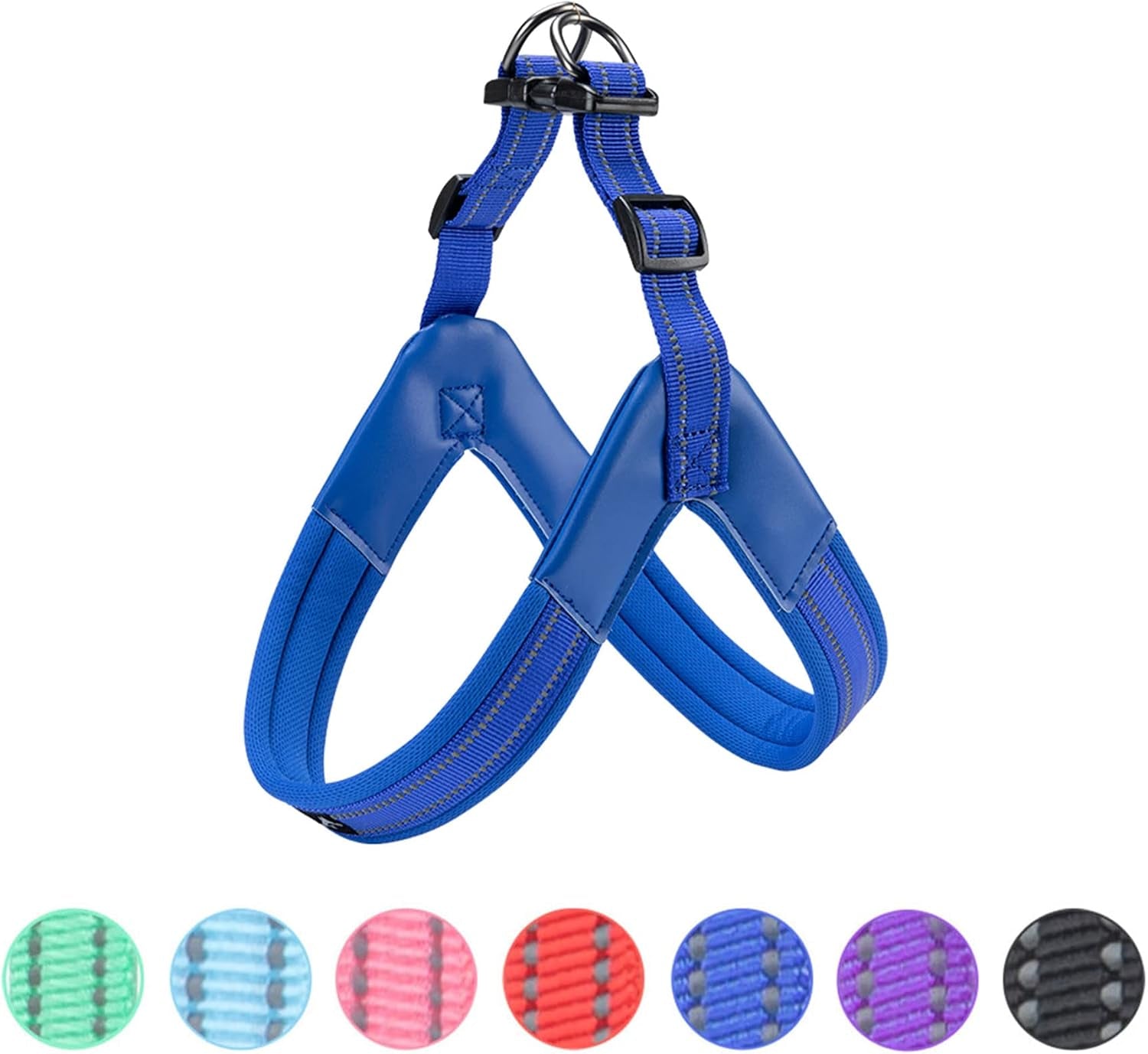 excellent-elite-spanker-no-pull-dog-harness-step-in-adjustable-reflective-vest-soft-padded-easy-pet-chest-strap-with-leash-clips-for-small-medium-large-dogs-walking-trainingpink-s