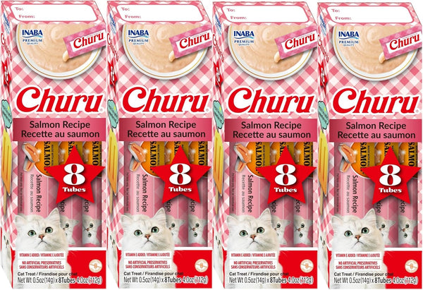 INABA Churu Lickable Purée Natural Cat Treats Gift Box - Chicken Recipe, 8 Tube Gift Box10