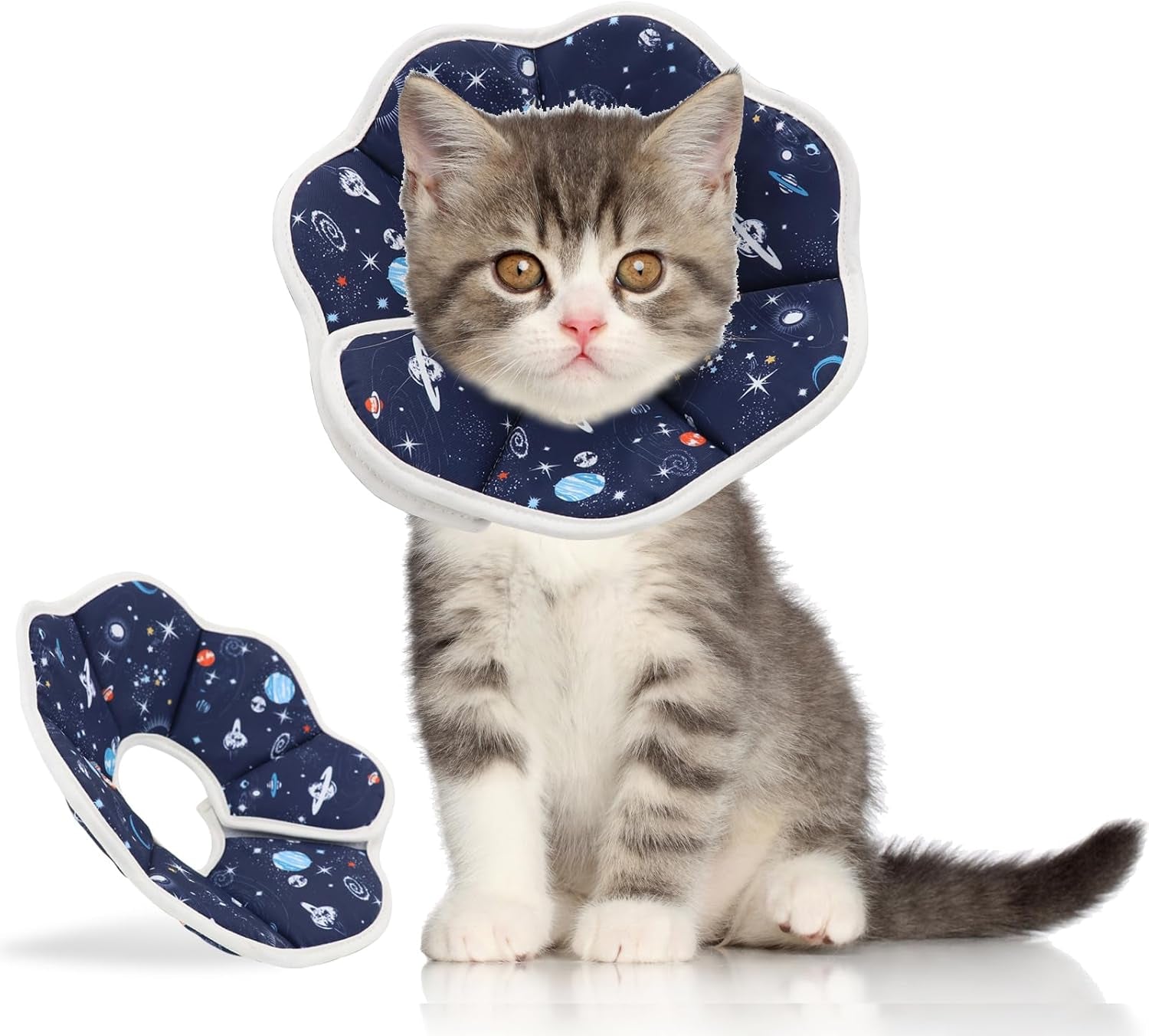 soft-cat-cone-adjustable-recovery-collar-after-surgery-to-prevent-licking-wound-protective-cat-neck-cone-comfortable-pet-elizabethan-collar-for-cats-kittens-and-puppies-m