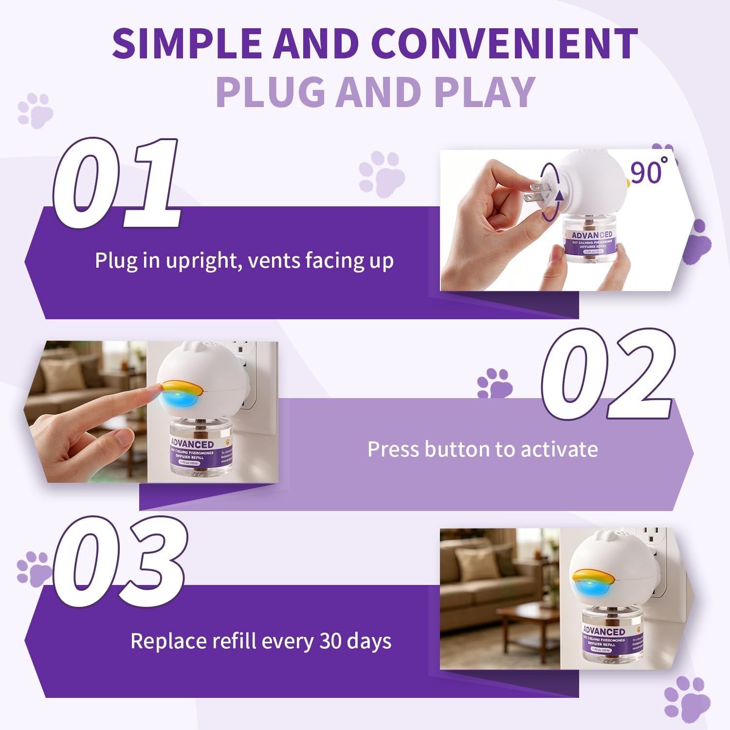 cat-calming-diffuser-kit-with-2-diffusers-4-refills-48ml-each-cat-pheromones-calming-diffuser-for-cat-anxiety-relief-stress-reduction-behavior-support-30-day-refills-suitable-for-all-cats
