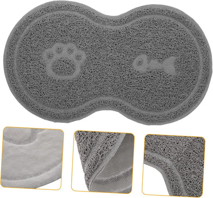 Pet Placemats for Food Water Cat Litter Mat Non Mat for Pets Grey Sturdy Easy to Maintain2
