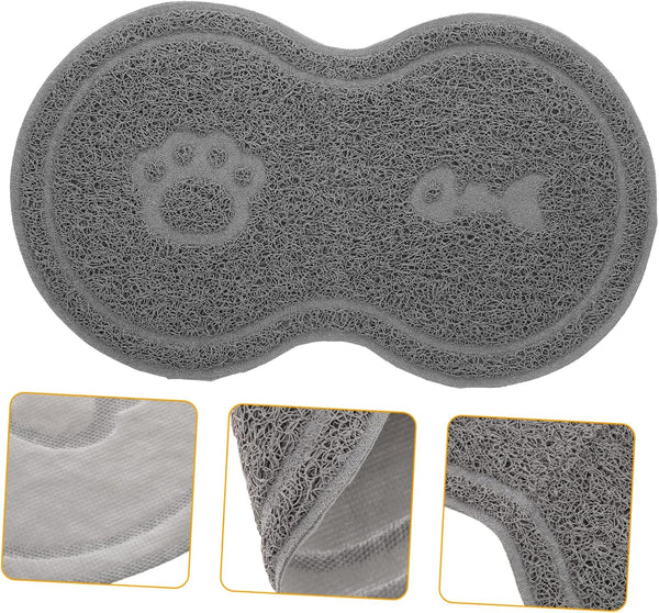 Pet Placemats for Food Water Cat Litter Mat Non Mat for Pets Grey Sturdy Easy to Maintain2