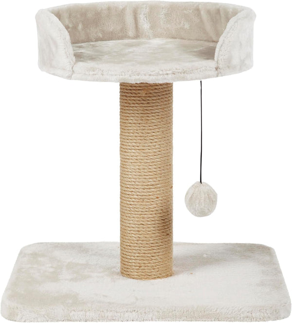Trixie Mica 18-In Cat Tree for Kittens, Indoor Jute Scratching Post Cat Furniture, Padded Platform, Dangling Toy, Greige1