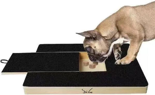 Dog Nail Scratch Board - with Treat Draw- Dog Scratch Pad for Nails – Durable Wooden Nail Filing Board with Treat Drawer1