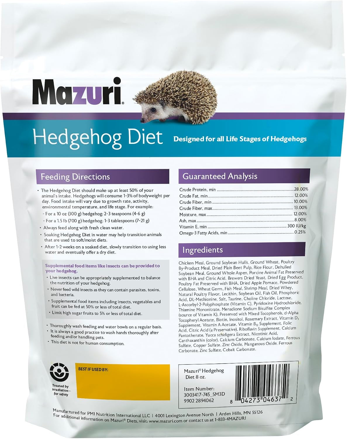 mazuri-nutritionally-complete-hedgehog-food-8-ounce-8-oz-bag