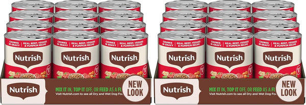 Nutrish Chicken Wet Dog Food Chunks in Gravy,13 Oz. Can (Rachael Ray) | No Poultry By-Product Meal, Artificial Preservatives or Flavors, No Added Corn or Wheat Ingredients, Made in the USA14