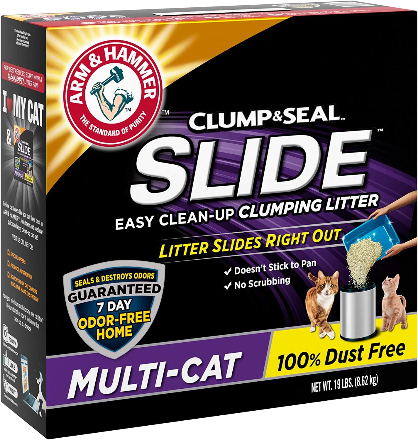 arm-hammer-slide-multi-cat-easy-clean-up-litter-19-lb-033200973577