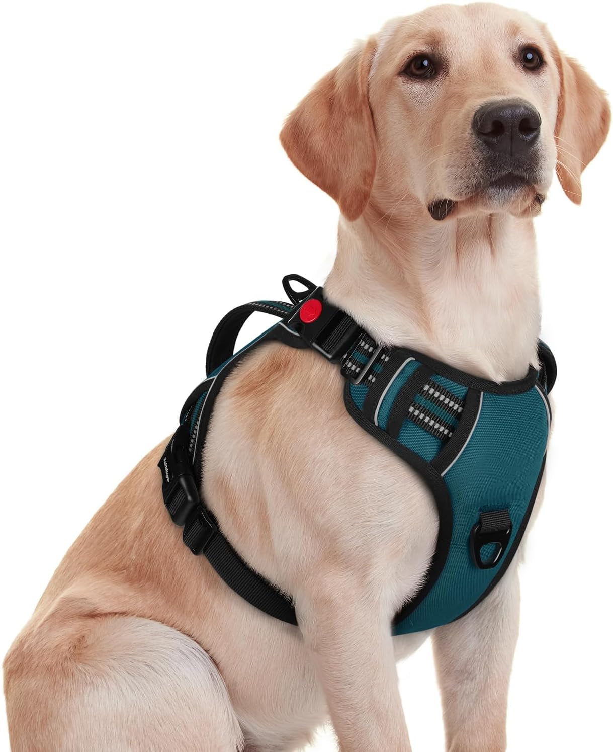 rabbitgoo-large-dog-harness-easy-wear-with-3-buckles-and-lift-handle-no-pull-with-front-clip-for-walking-adjustable-soft-padded-reflective-easy-control-pink-large