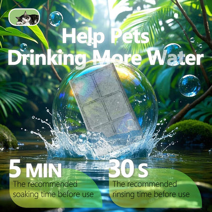 Cat Water Fountain Replacement Carbon Filters, Pack of 12 | Compatible with Petsafe Drinkwell Platinum Pet Fountain, Premium Pet Water Fountain Dog Water Bowl Dispenser Charcoal Filter3