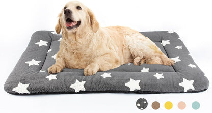 Mora Pets Cat Bed for Indoor Cats Washable Dog Crate Pad Cute Star Dog Bed Mat for Small Dogs Pet Kennel Pad for Cage Soft Flat Puppy Kitten Cushion Sleeping Anti-Slip Grey 22 X 1335