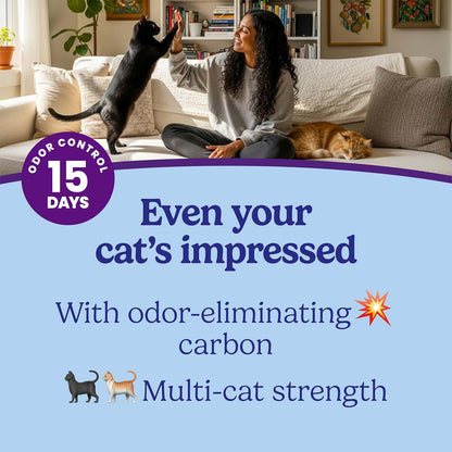 Fresh Step Odor Shield Multi Cat Clumping Litter with Febreze Freshness, Odor-Eliminating Carbon, Ammonia Block Technology, 22 Lb. Box3