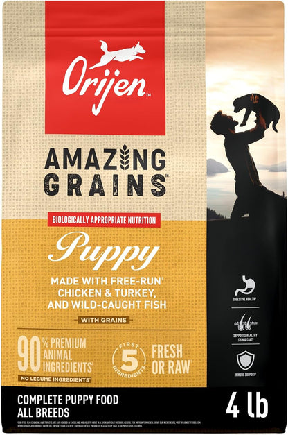 ORIJEN Grain Free WHOLEPREY Dry Dog Food Puppy Recipe 4.5Lb. Bag | 85% Fresh or Raw Ingredients, Grain Free, Made in the USA, Nourishing Organs, No Corn, Soy or Wheat, for Growing Puppies8