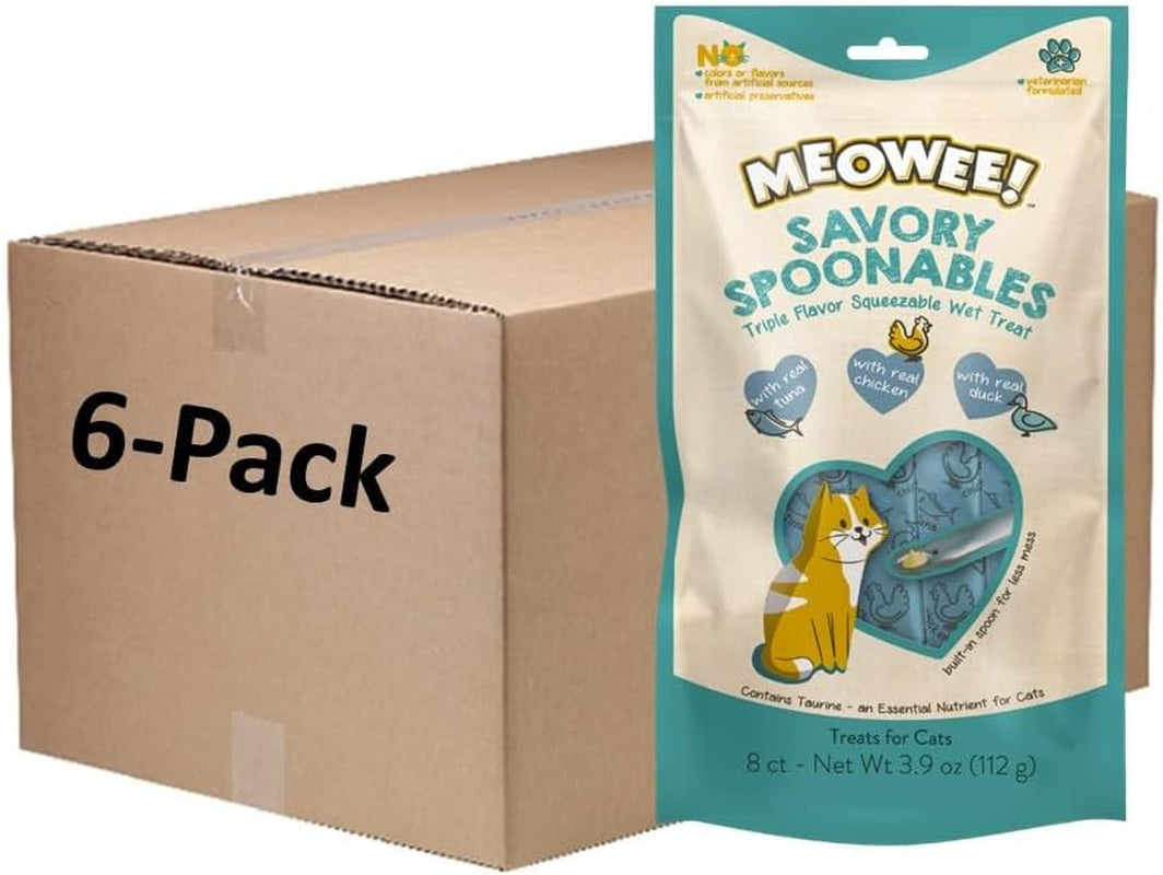 meowee-savory-spoonables-variety-pack-12-count-tube-triple-flavor-squeezable-lickable-wet-treats-for-cats-with-built-in-spoon-for-less-mess