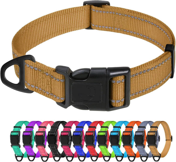 Tagme Small Dog Collar, Reflective Puppy Collar, Sky Blue, 3/8" Width | Lightweight, Nylon Collar for Puppies, Chihuahua, Yorkie & Teacup Dogs 5-15 Lbs, Reflective for Evening Walks, 12 Colors13