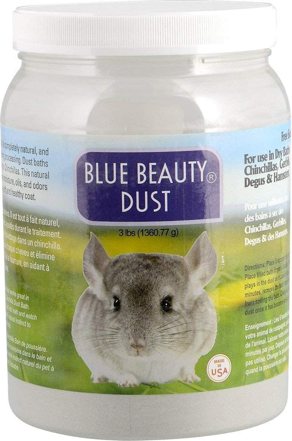 Lixit Blue Beauty® Chinchilla Dust Powder - Dry Bath Grooming Dust for Hamsters, Gerbil, Degus, and Small Animals - Made in the USA (3 Pound)2