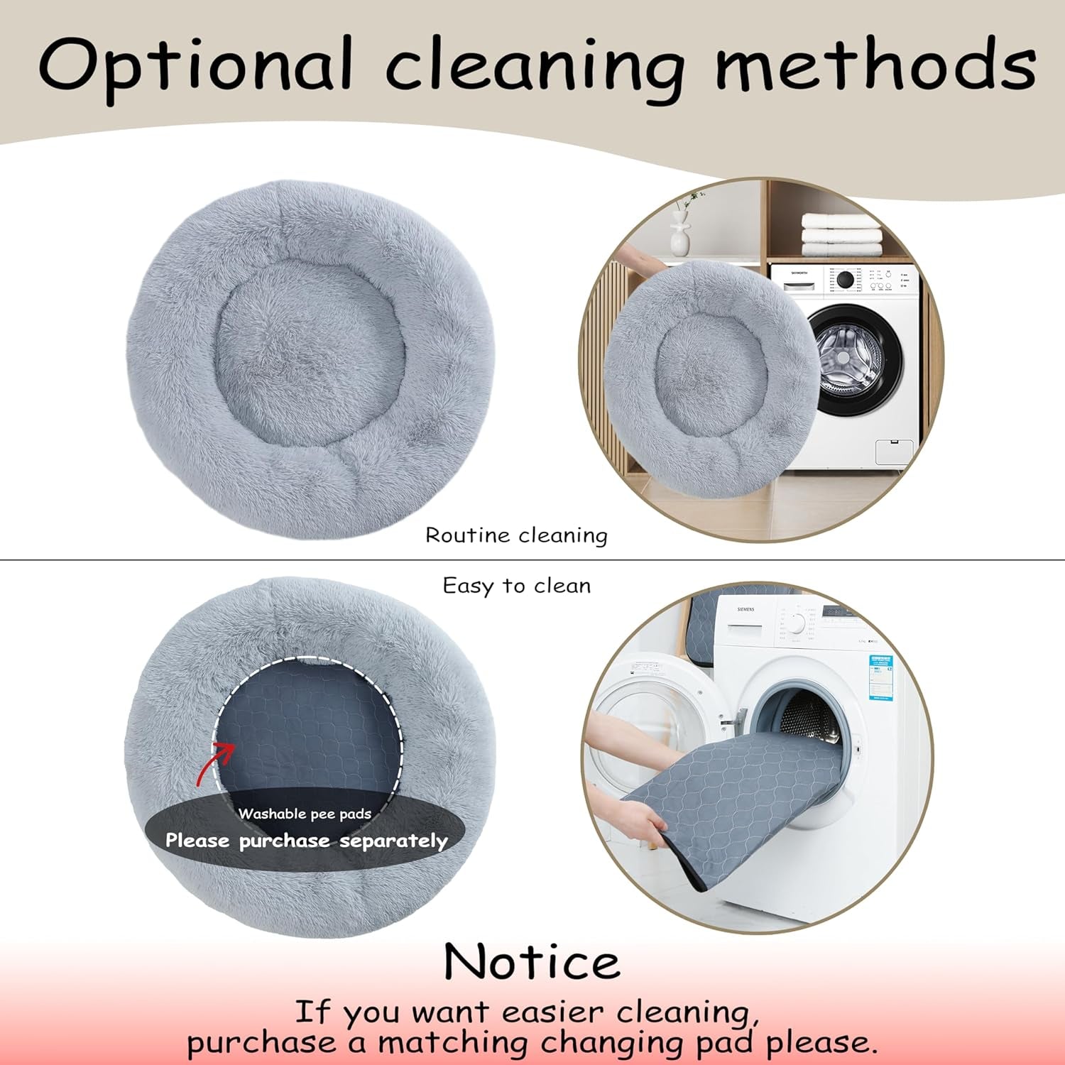 bunlitent-39-inch-calming-dog-bed-donut-dog-bed-for-large-sized-dog-grey-plush-anti-anxiety-donut-shape-warming-cozy-round-cuddler-nest-soft-cute-marshmallow-cuddler-nest-pet-bed