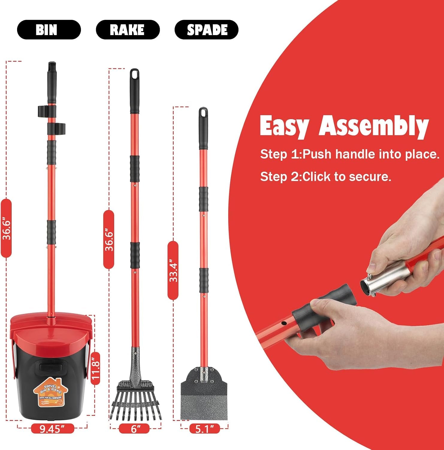 huzsv-dog-pooper-scooper-with-bag-attachment-swivel-bin-heavy-duty-metal-rake-and-spade-set-non-breakable-poop-scoop-for-large-small-dogs-100-waste-bags-for-grass-dirt-gravel