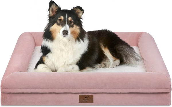 XL Orthopedic Waterprood Dog Bed for Extra Large Size Dogs | 360 Degree Bolster Support, Egg Crate Foam, Waterproof Liner, Non-Slip Bottom, Machine Washable Cover, 45 X 35 Inch19