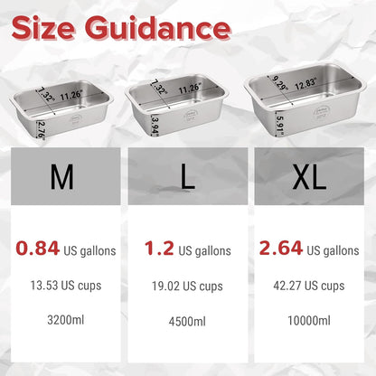 PEDAY 1.2 Gallon Large Dog Water Bowl | 18/8 Human Grade Stainless Steel - Silver Classic6