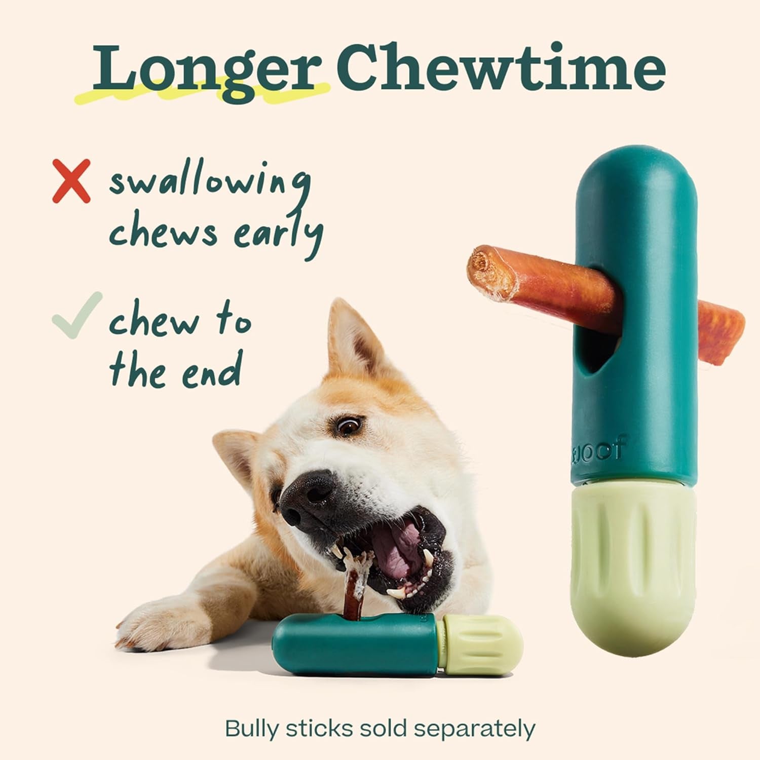woof-bullysafe-bully-stick-holder-for-dogs-fits-dogs-10-lbs-secures-bully-sticks-extends-chew-time-easy-to-clean-reusable-design