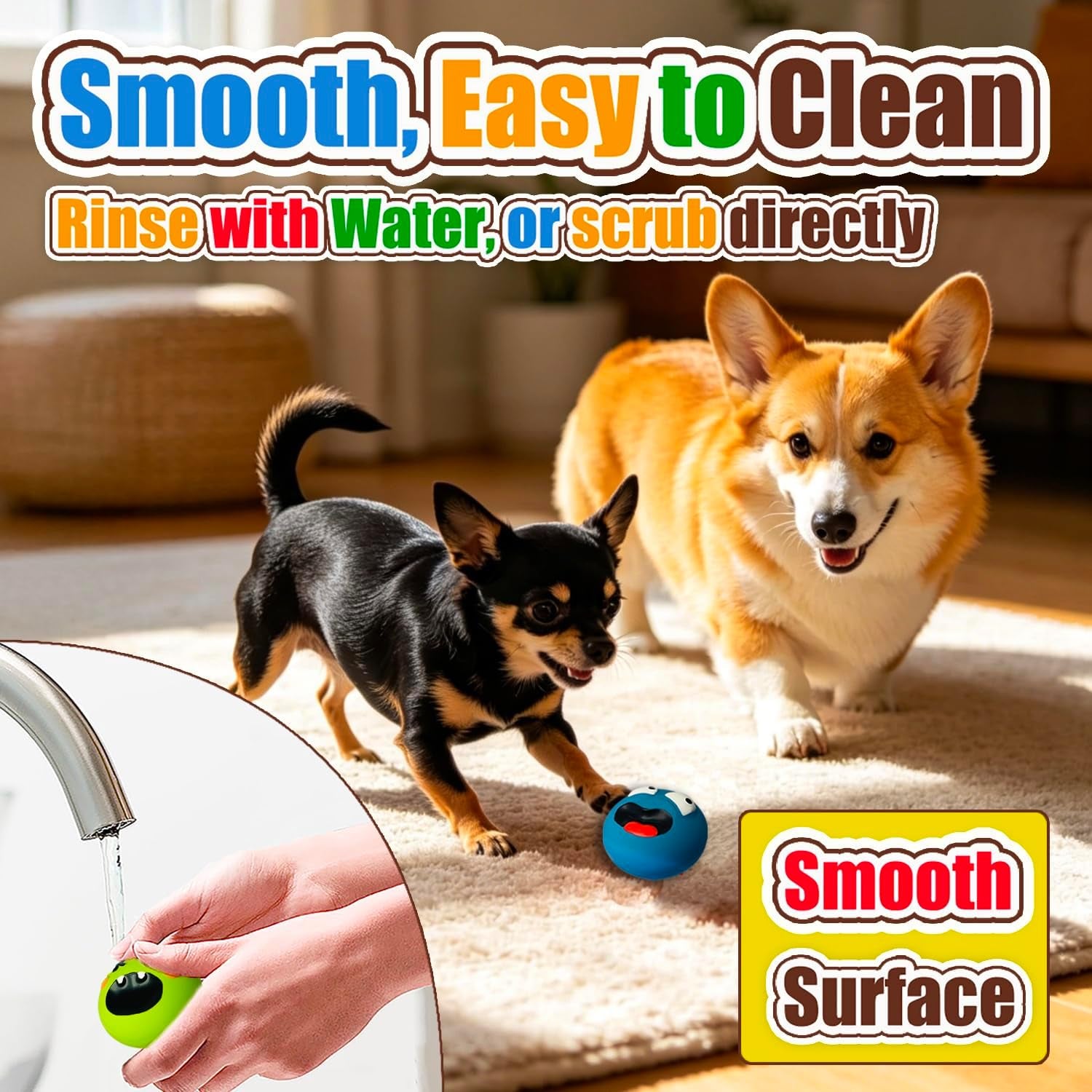 holysteed-latex-squeaky-dog-toys-for-small-dogs-mini-breed-2-2-flat-ball-2-2x2-2x1-3-soft-squeak-ball-flat-4-pack-smile-face-fetch-puppy-toys-with-squeaker-floating-pet-toy-for-indoor-outdoor