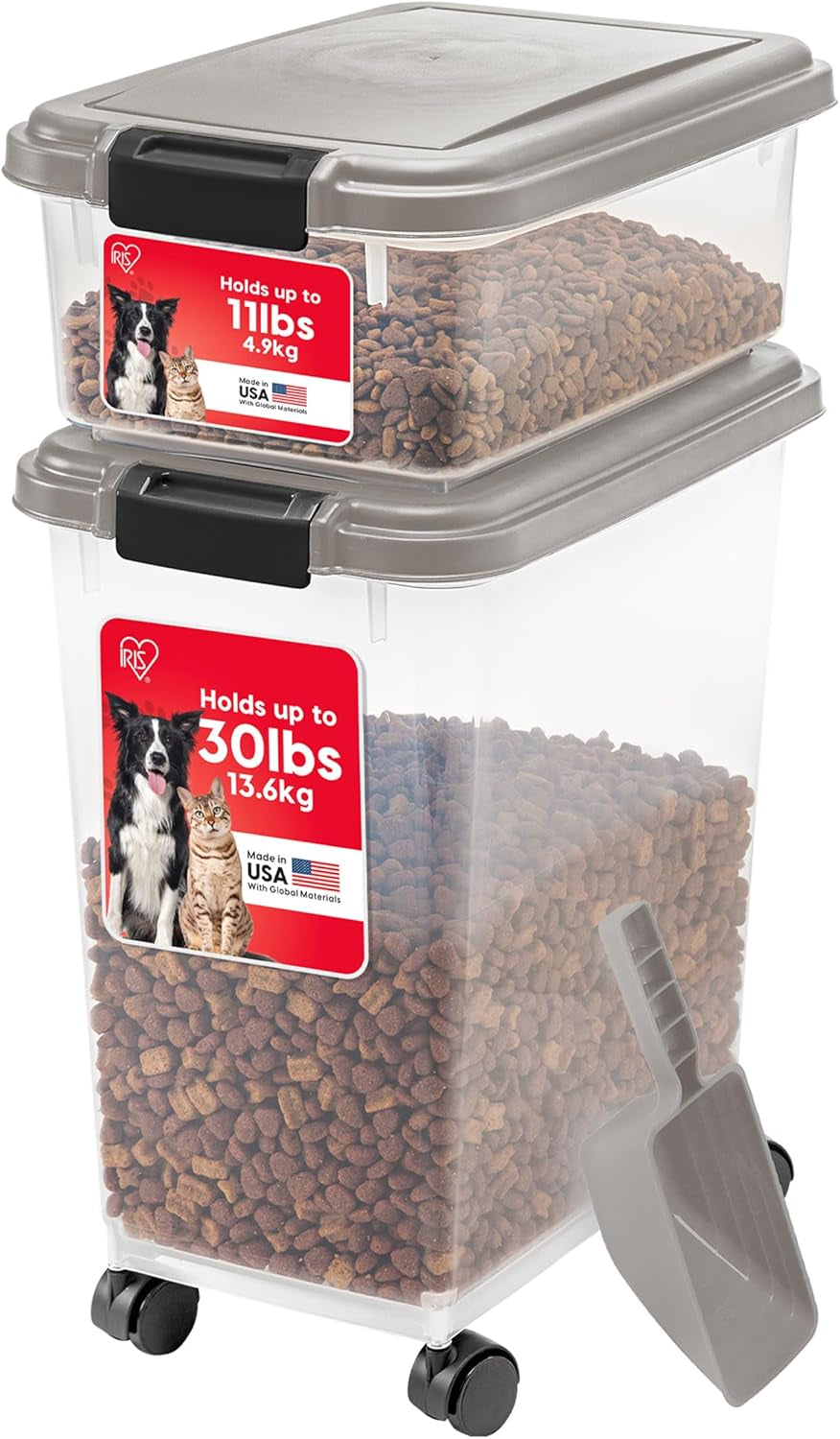iris-usa-dog-food-storage-container-30-lb-11lb-airtight-combo-stackable-pet-food-storage-bin-with-wheels-for-cat-dog-food-bpa-free-made-in-usa-black-stackable-pet-food-plastic-storage-bins-with-wheels-for-cat-and-dog-food-made-in-usa