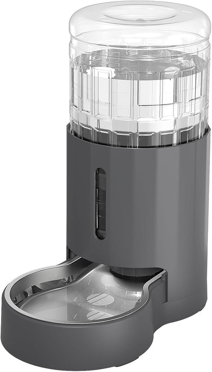 JUNSPOW Cat Water Dispenser and Stainless Steel Bowl | Automatic Gravity Water Dispenser for Cats or Small Medium Size Dogs, Large Capacity, Easy to Clean and Safe for Pets1