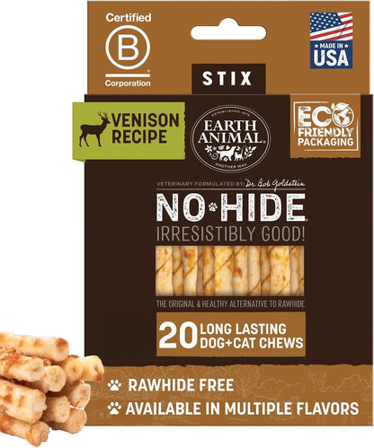 Earth Animal No Hide Stix - Rawhide Free Dog Chews Sticks 20 Count Chicken | Small Sticks Chicken Flavored Natural Rawhide Free Long Lasting Dog Chews - Treats for Small Dogs and Cats16