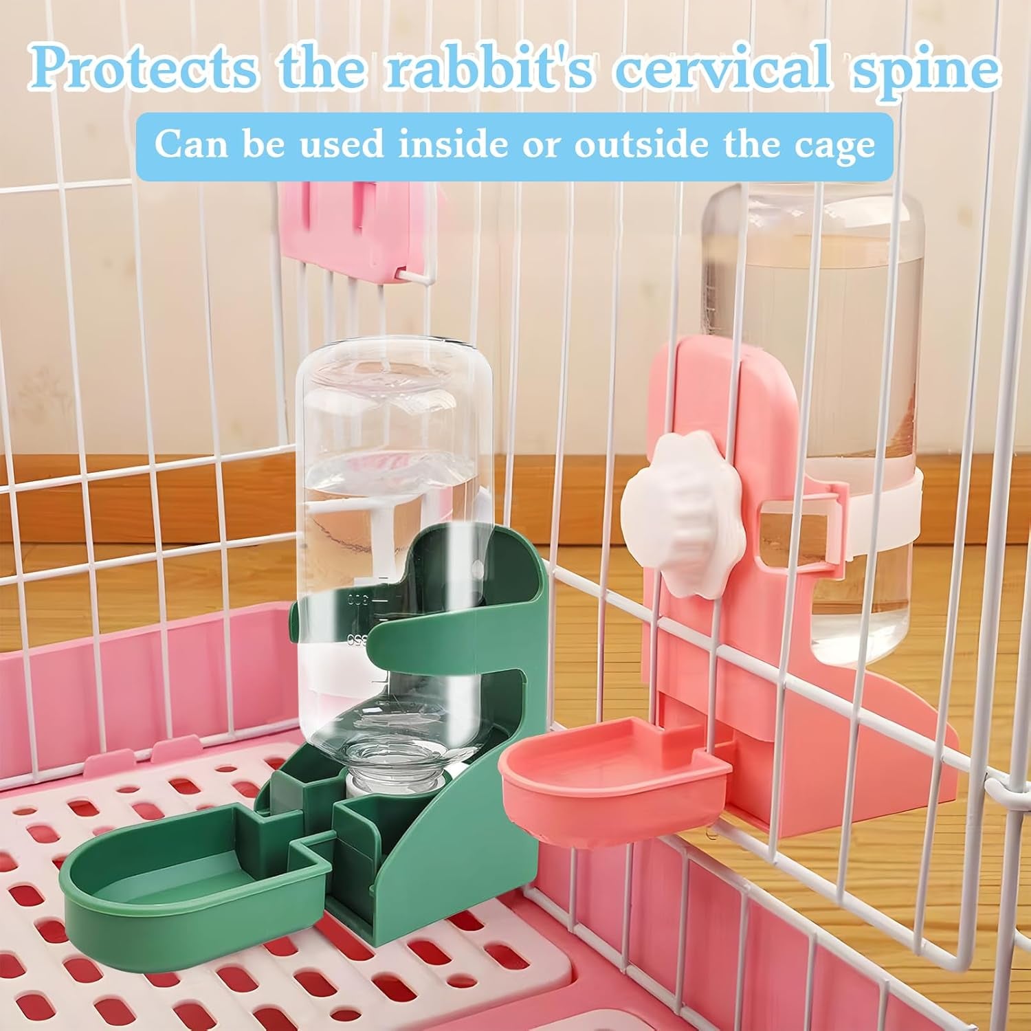 kathson-rabbit-water-dispenser-for-cage-17-oz-hanging-guinea-pig-water-bottle-no-drip-gravity-automatic-bunny-water-bottle-no-leak-small-animal-water-bottle-for-chinchilla-ferret-hamster-white