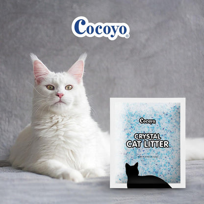COCOYO Crystal Cat Litter I Silica Gel Cat Litter,17.2 Lbs Value Pack (4.3 Lbs X 4)2