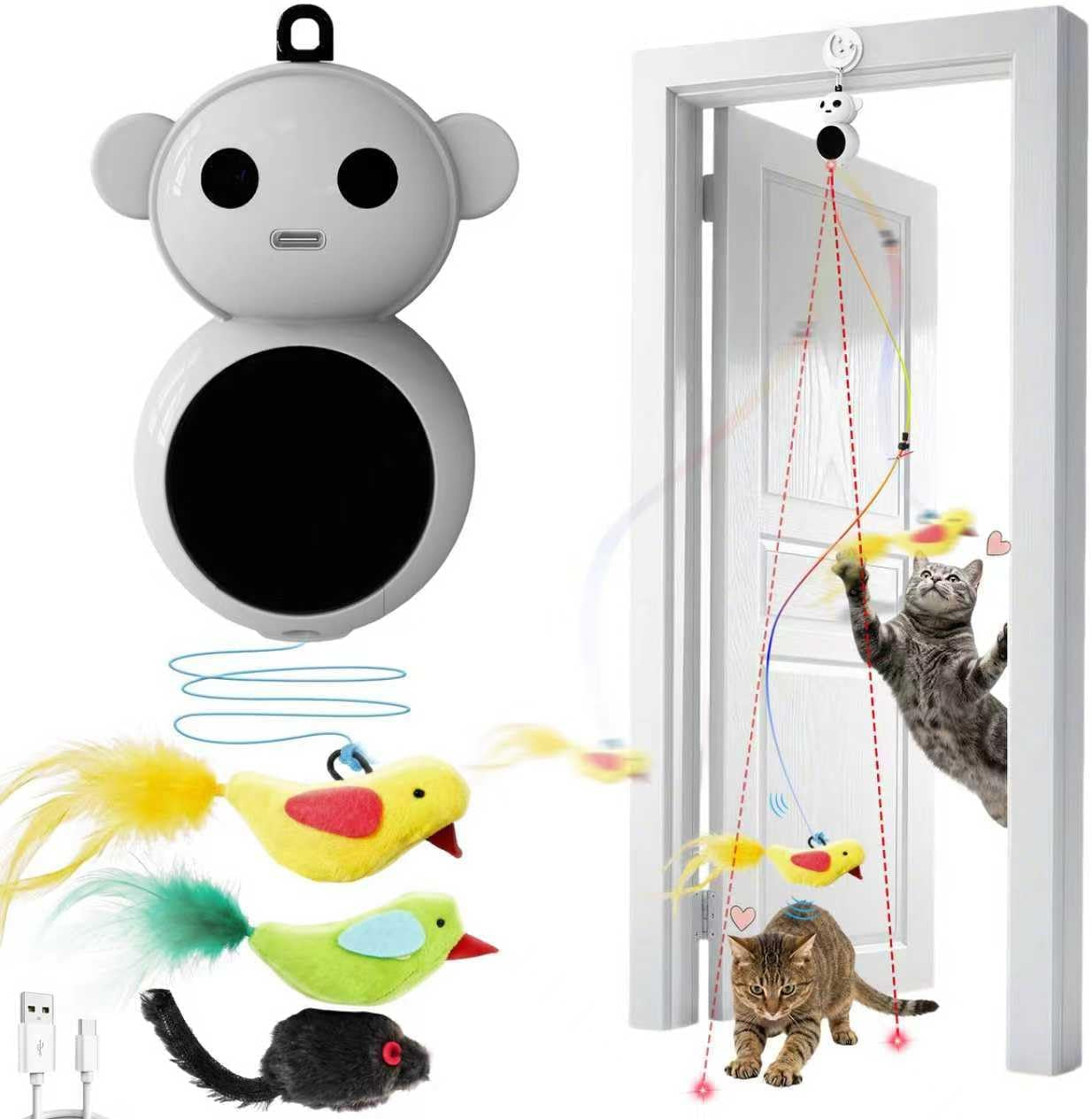 interactive-cat-toys-for-indoor-cats-automatic-laser-cat-toys-flying-bird-feather-cat-wand-toy-best-kitten-adult-cat-enrichment-stimulation-toy-hanging-electric-kitty-toys-for-bored-cats-beige
