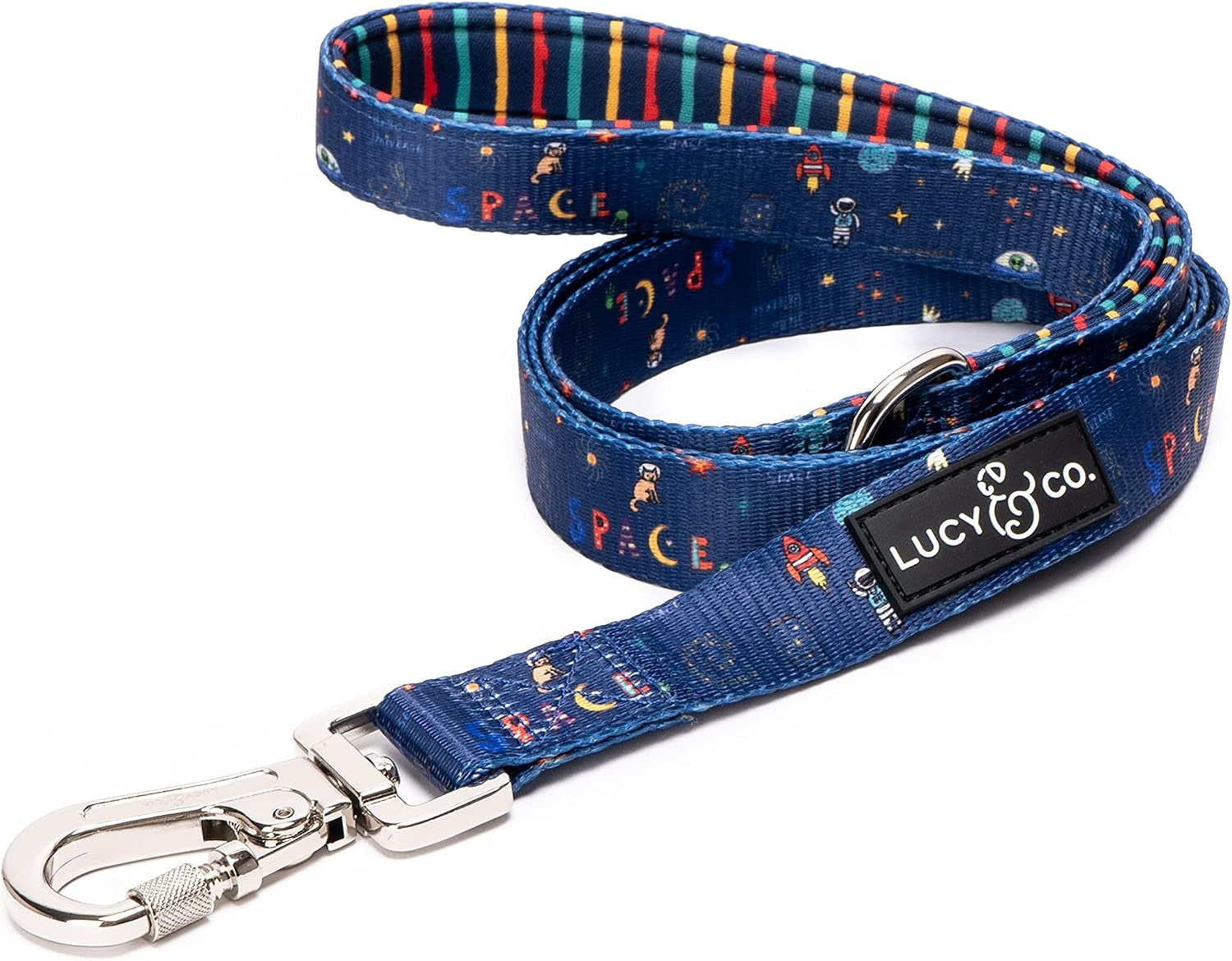 lucy-co-cheery-cherries-designer-dog-leash-for-small-to-large-dogs-padded-handle-for-comfort-large-red-gingham-cherries-5-foot