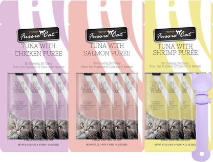 Fussie Cat, 0.5 Ounces Each, 50 Tubes, Ocean Fish Variety 10 Flavors27