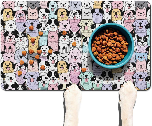 Pet Feeding Mat for Floors Cat Food Mat Waterproof Dog Food Mat and Water Absorbent Quick Dry Non Slip Mat for Cat Bowls41