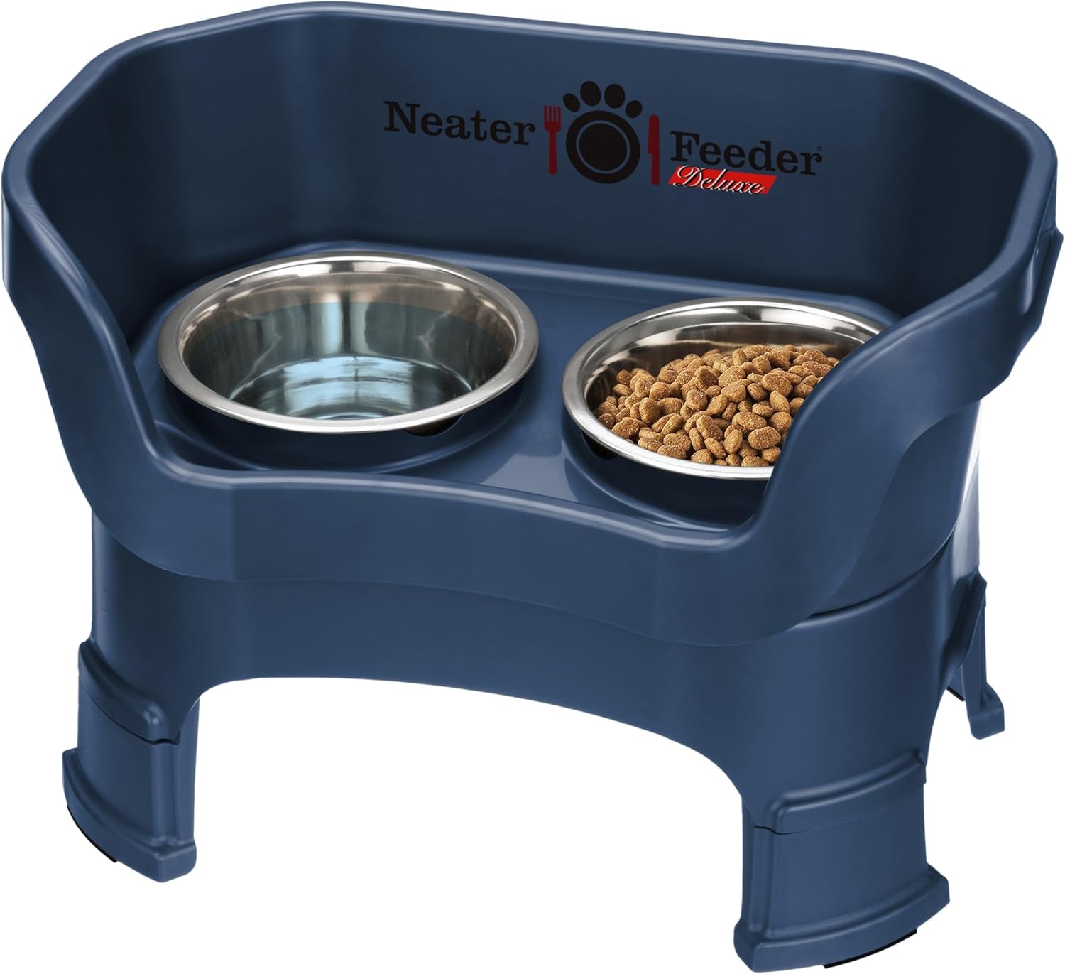 neater-feeder-deluxe-mess-proof-elevated-dog-bowls-for-small-dogs-up-to-19-lbs-2-height-adjustable-6-7-5-no-spill-raised-dog-bowl-stand-stainless-steel-food-bowl-set-made-in-usa-cappuccino