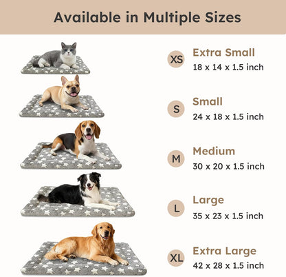 Dog Bed Mat, Dual-Sided Dog Crate Bed Mat - Ultra Soft & Machine Washable Kennel Pad for Small Dogs, All-Season Comfort Pet Bed for Crates, Travel, and Home, Star Gray, 24 X 16 Inch7