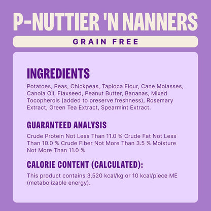 Wellness Old Mother Hubbard Classic Grain Free P-Nuttier'N Nanners Dog Biscuits, Natural Training Treats, Peanut Butter and Banana Flavor, Mini Size. 16 Oz Bag6
