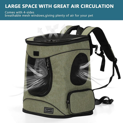 Petsfit Pet Backpack Carrier with Upgrade Waist Cushion Design to Better Fit the Waist, Suitable for Small and Medium Dogs Cats, and Rabbits up to 18 Pounds7