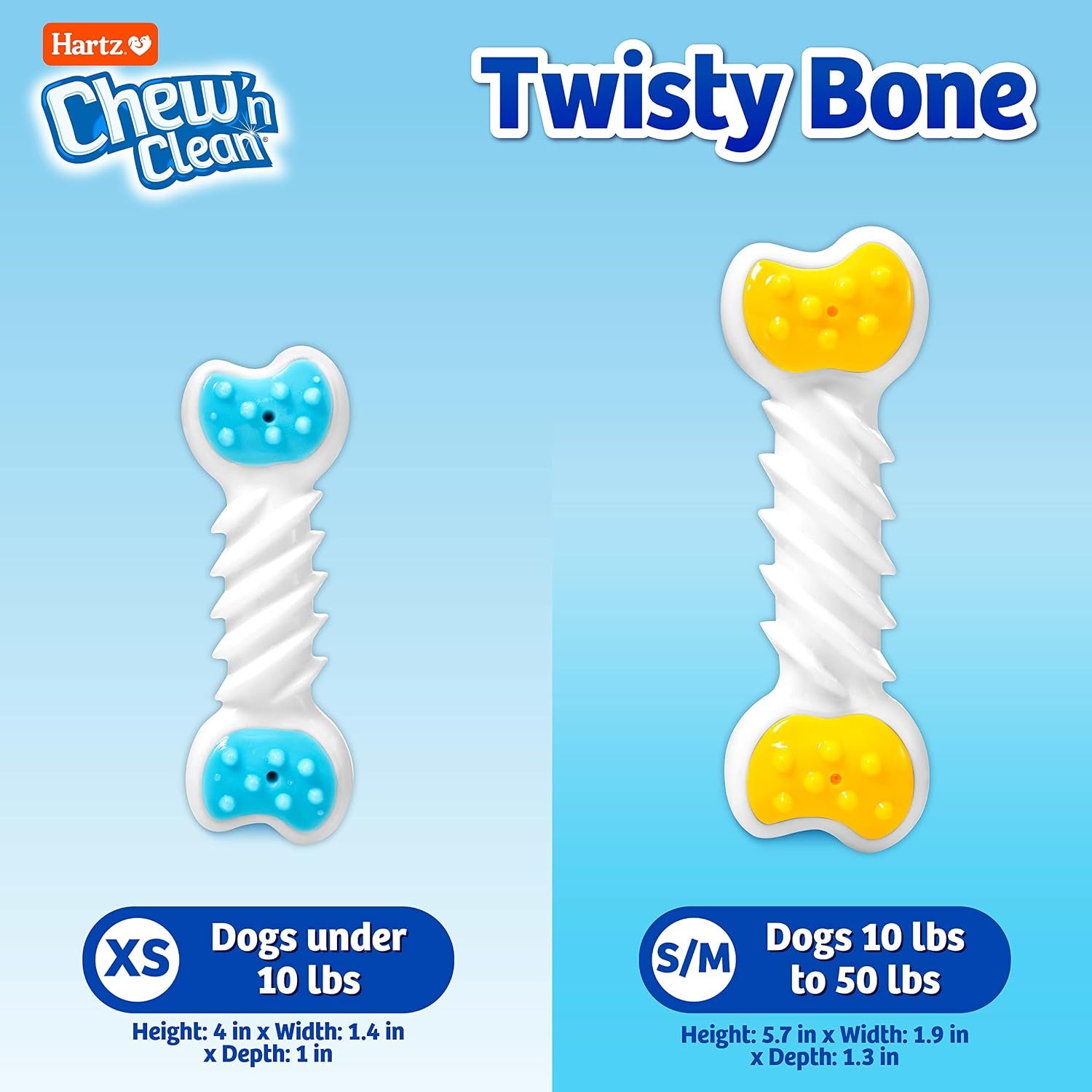 hartz-chew-n-clean-twisty-bone-dog-chew-toy-bacon-scented-for-moderate-chewers-extra-small