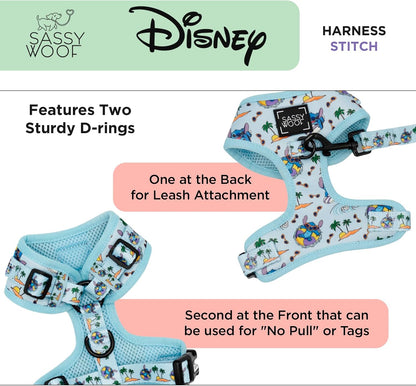 Sassy Woof Dog Adjustable Harness - Disney Stitch - X-Small2